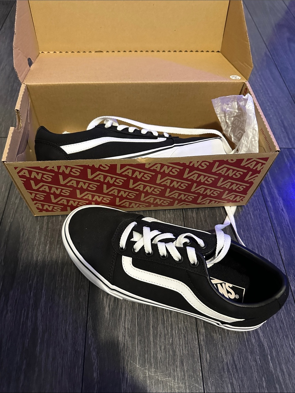 Brand Nee Vans Women’s Black and White Old Skool Low-Top Sneakers